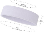 ONUPGO Sweatband Headbands for Men & Women -12PCS Sports Headbands Moisture Wicking Athletic Cotton Terry Cloth Headband for Tennis,Basketball,Football,Gym,Working Out