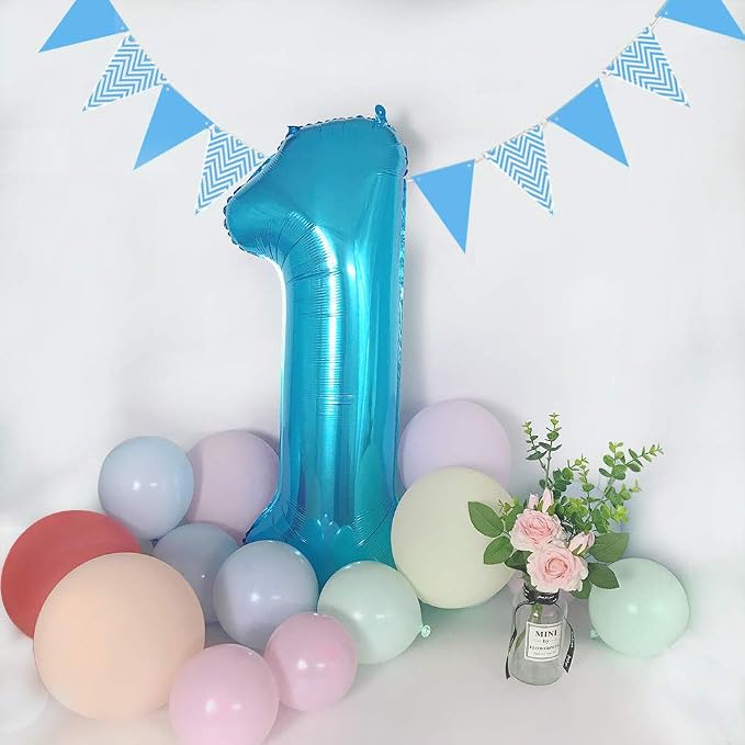 TONIFUL 40 Inch Blue Number 3 Balloons Large Foil 3rd Birthday Decorations | - Image 3