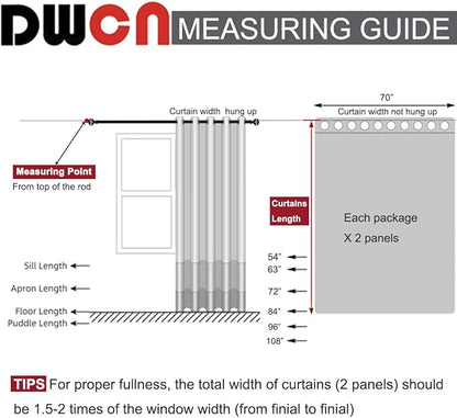 DWCN Grey Ombre Blackout Curtains - Image 7