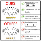 BOYIVI 15 Pieces Metal Headband for Men and Women Unisex Hair Band Adjustable Headbands Wavy Hair Accessories Non-slip Hair Hoop for Home, Outdoor, Sports and Yoga