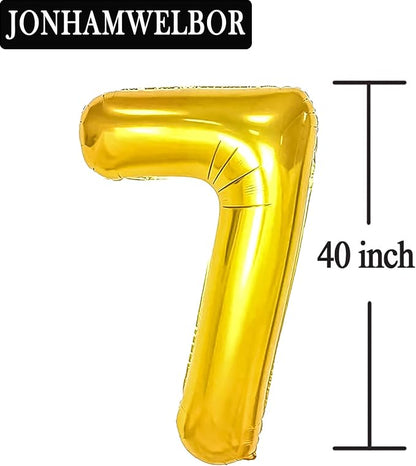 Jonhamwelbor 17 Number Balloons Gold Big Giant Jumbo Number 17 Foil Mylar - Image 3