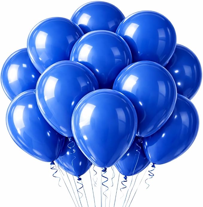 Blue Balloons Latex Balloons 100 Pack, 12 Inch Round Helium Light Blue Party by Tamodan+for+better