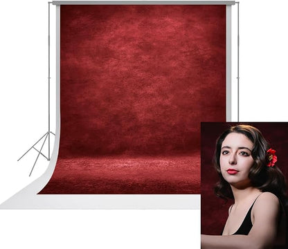 UrcTepics 8x10ft Red Abstract Photography Backdrop by UrcTepics