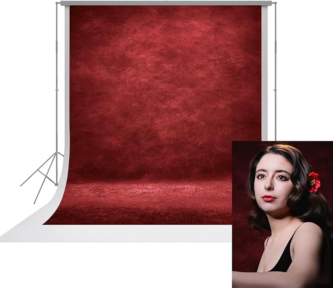 UrcTepics 8x12ft Red Abstract Photography Backdrop by UrcTepics