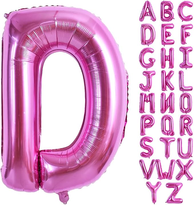 TONIFUL 40 Inch Large Rose Red Letter D Balloons by TONIFUL