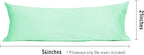 Sunflower Body Pillowcase 100% Cotton Long Pillow Cover/Case Envelope Closure 1 Pack, 21×54 inches Zephyr Green, Soft and Breathable