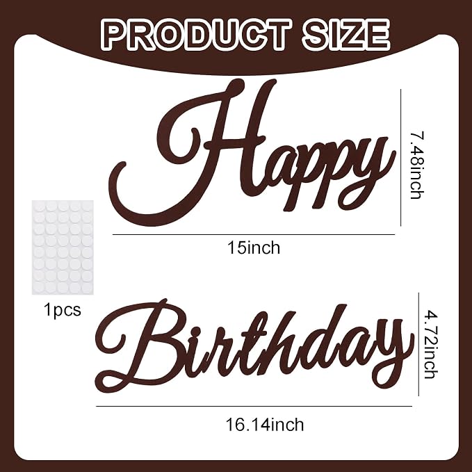TONIFUL Happy Birthday Sign for Backdrop - Image 2