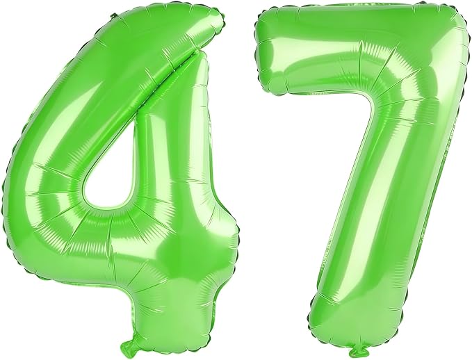 40 Inch Number 47 Balloons for 47th Birthday Party Decorations, 0-100 Fruit by FOBELEC