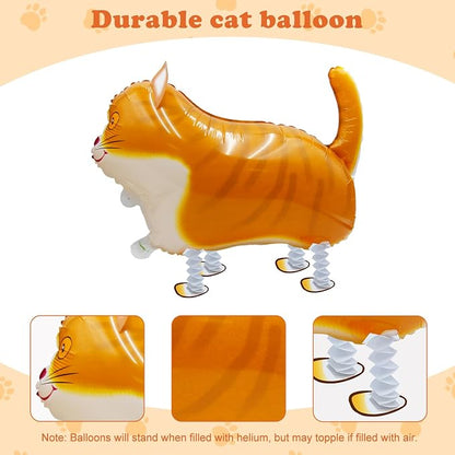 8-Pack Walking Cat Balloons – Cute Foil Kitty Balloons - Image 3
