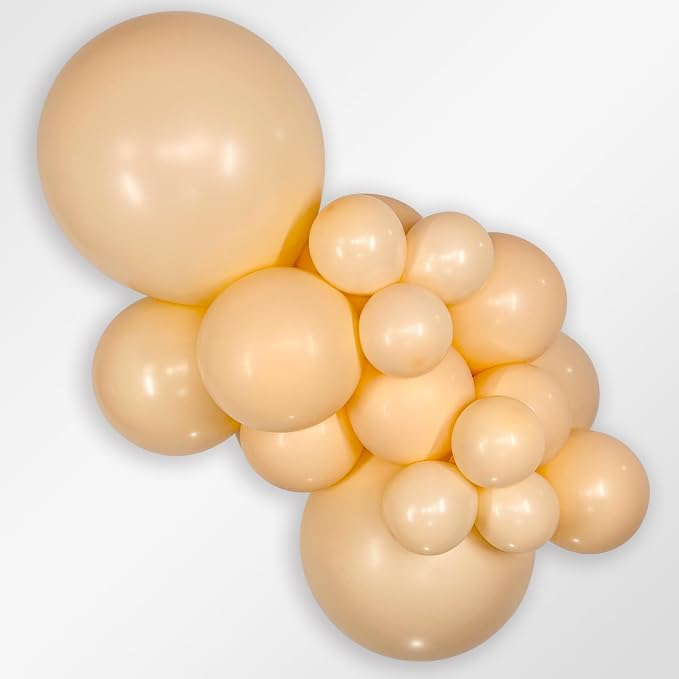Sempertex Round Pastel Matte Malibu Peach Balloons, 11 Inch, Graduation - Image 2