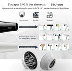 Universal Hair Diffuser for Blow Dryer - Fits All 1.4-2.4 inch Dryers, Professional Ionic Diffuser Attachment for Curly/Wavy Hair, Reduces Frizz & Enhance Curls, Lightweight, Travel-Friendly (white)
