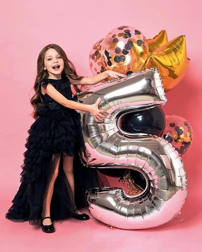 Number Balloons 25 Balloon 40 inch Silver - Image 2