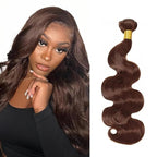 30 Inch Brown Bundles Human Hair Color 4 Body Wave Bundles Brazilian Virgin Remy Hair Extensions Niegmeag Double Weft Chocolate Brown Body Wave Bundle Hair Weave 100g