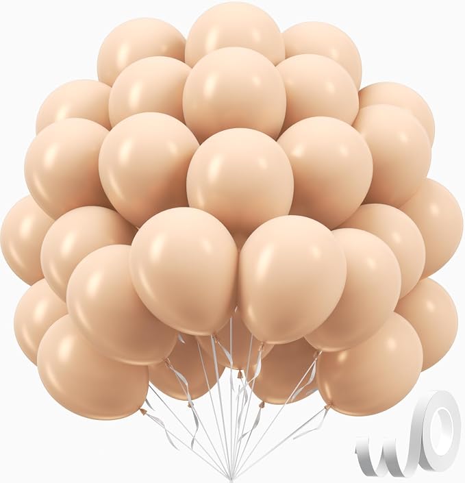 Nude Balloons 12 inch, Baby Shower, Gender Reveal, Birthday Party Decorations by Awenztech
