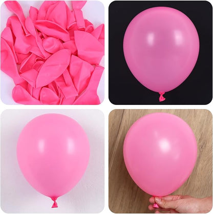 RUBFAC Pink Balloons Different Sizes Pink Balloon Arch Kit 129pcs | Pink Balloon - Image 4