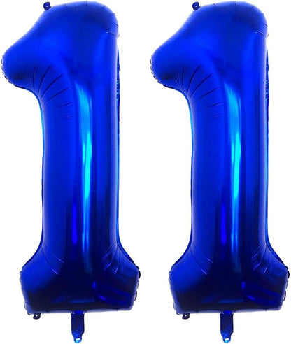 Navy Blue 11 Number Balloons, 40 Inch Giant Number 11 Balloons Foil Mylar by Lovoir
