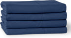 Bare Home Microfiber Bulk Pillow Cases - Standard/Queen Size Set of 4 - Cooling Pillowcases - Double Brushed - Dark Blue Pillowcases 4 Pack - Easy Care (Standard - 4 Pack, Dark Blue)