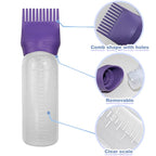 ELANE 4 Pack Hair Oiler Comb Bottle,Root Comb Applicator Bottle for Hair Oil Scalp Hair Oiling Applicator(Purple+Green)