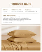 THXSILK Set of 2 Mulberry Silk Pillowcase for Hair and Skin, 100% Mulberry Silk Bed Pillowcase with Zipper, Soft Breathable Silk Pillow Case, King Size 20"x36" (Metallic Gold)
