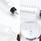 1 Pc Transparent Refillable Bottle for Hair Oil, Hair Oil Container for Scalp,Applicator Squirt Bottles for Liquids,16.9oz 500ml Plastic Squeeze Bottles With Clear Graduated Scale and Twist Top Cap