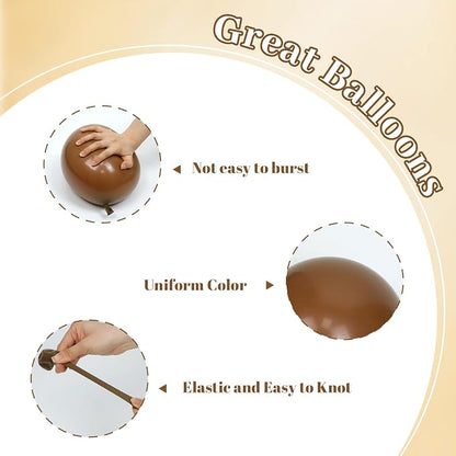 60pcs Brown Balloons 12inch - Image 4