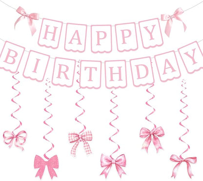 Bluegogo Pink Happy Birthday Banner by Unknown