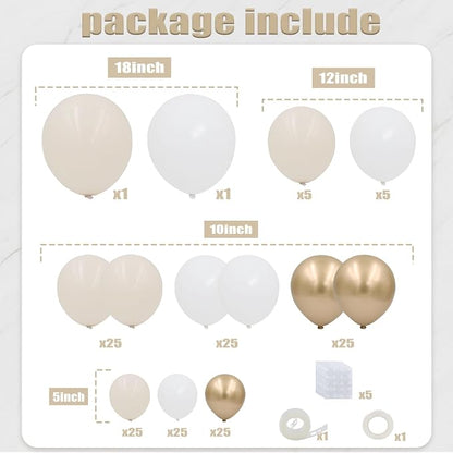 White Sand Gold Balloon Garland Arch Kit - Image 2