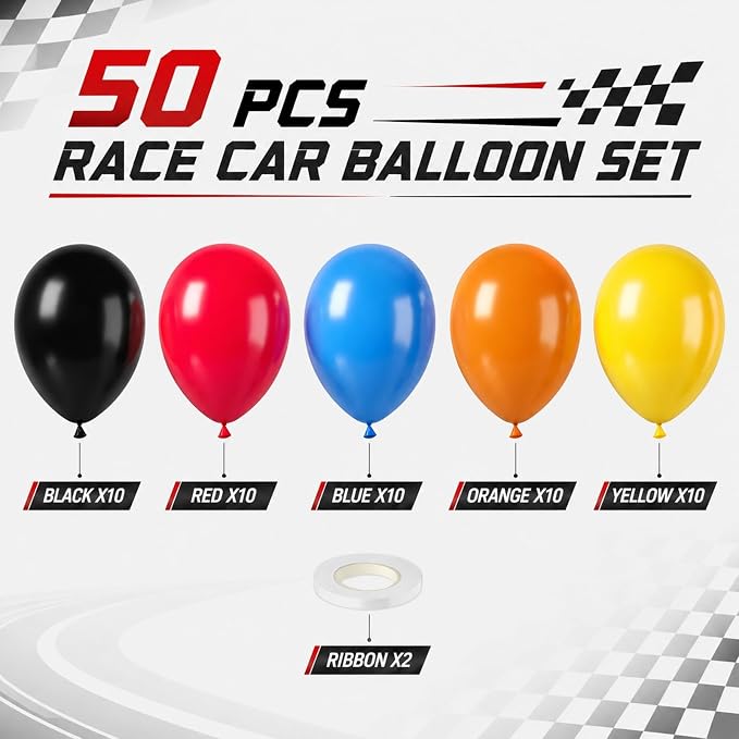 Race Car Balloons - Image 2