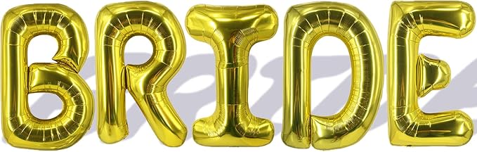 Gold Bride Balloons Wedding Balloon 40 Inch Letter Bachelorette Balloons by Unknown