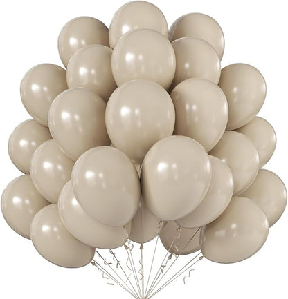 12 Inch Retro White Sand Balloons, Baby Shower, Graduate Party Decorations by KALOR