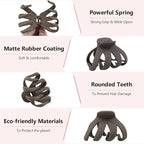 MAORULU Hair Clips for Thick Hair, 3.2" Big Claw Octopus Clips, Strong Hold Jumbo Hair Clip for Women and Girls, 6 Packs (Multi Colors)