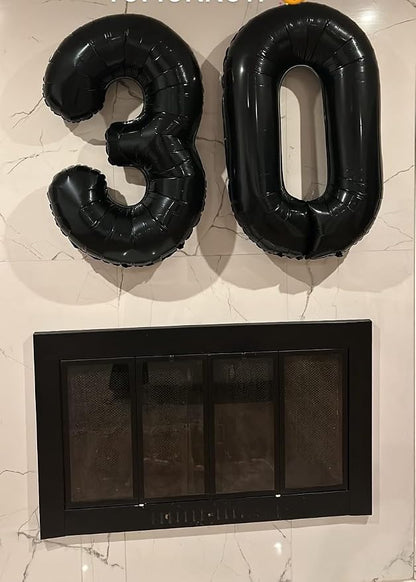 40 inch Number Balloon 0-9 Black Large Number 30 Balloons, Digital Balloons - Image 4
