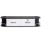 BarberPub Beauty Locking Wall Mount Styling Station Barber Beauty Spa Salon Equipment 6154-5012 (Black&White)