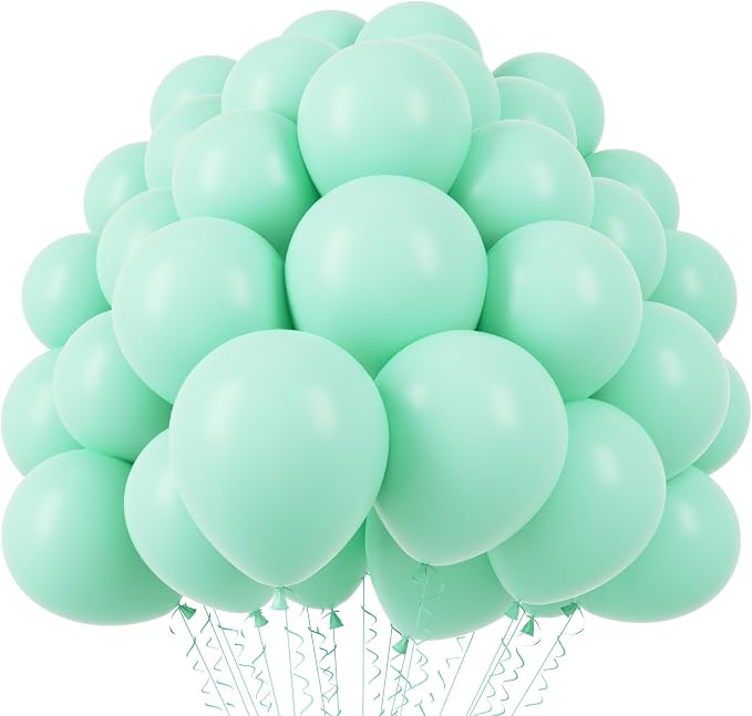 Voircoloria 110pcs Mint Green Pastel Green Latex Party Balloons, 12inch | by Voircoloria