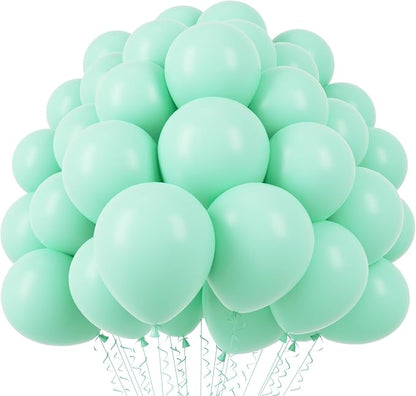 Voircoloria 110pcs Mint Green Pastel Green Latex Party Balloons, 12inch | by Voircoloria