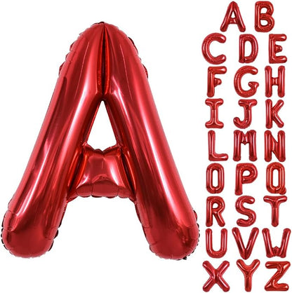 TONIFUL 40 Inch Large Bright Red Letter Balloons A-Z, Giant Jumbo Helium Foil by TONIFUL