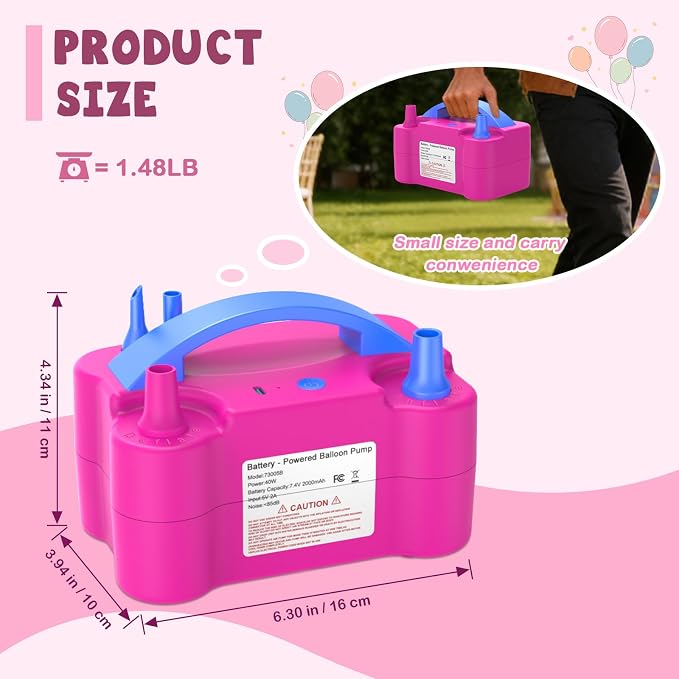 chamvis Balloon Pump Electric, Balloon Air Pump Inflate Pump - Image 6