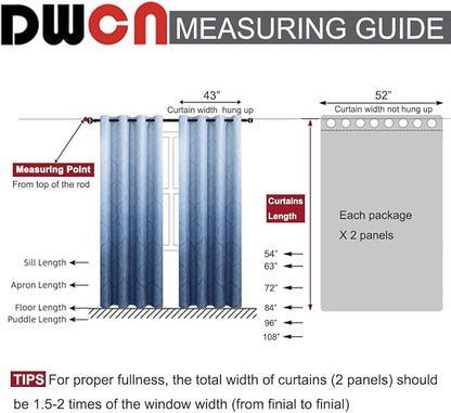 DWCN Ombre Blackout Curtains for Bedroom - Image 8