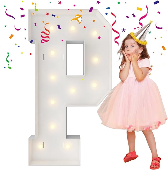 4FT Marquee Light Up Letters, Large Marquee Letters, Big Letters by MerryMosaics