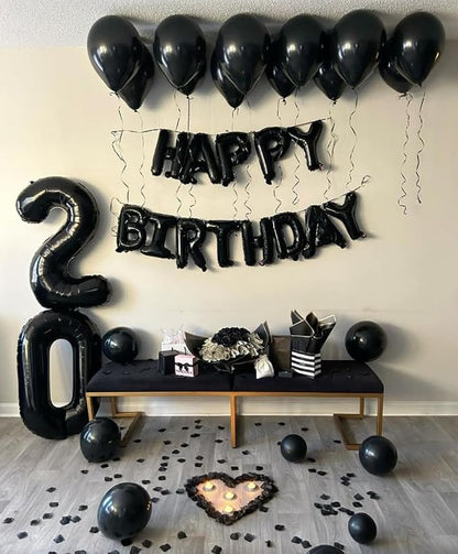 Black Number 7 Birthday Balloon 40 Inch, 7 17 27 70 77 Party Celebration - Image 4
