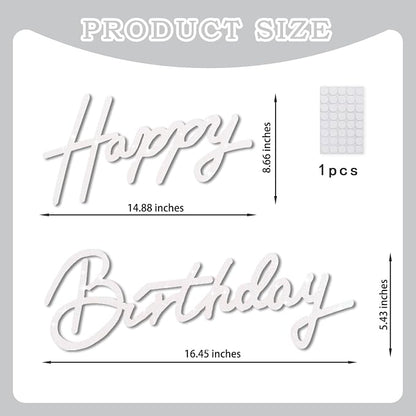 TONIFUL Happy Birthday Sign for Backdrop - Image 2