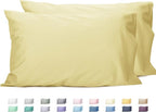 Sunflower Queen Pillowcases Set of 2, 100% Cotton Queen Size Pillow Cases 2, 20×30 inches Honeyed Straw, Soft and Breathable