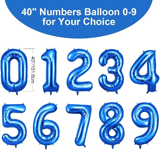 OFFCUP 40 Inch Blue Number 1 Balloon - Image 2