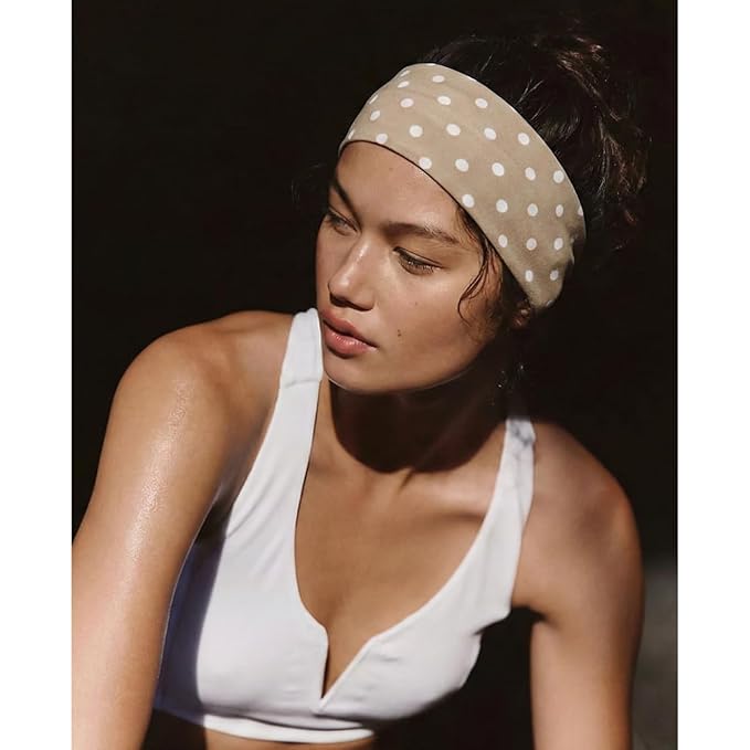 Stretchy Striped Headbands for Women & Girls 4 Pack Soft Headbands for Yoga Gym Hair Wrap Cute Elastic Hair Bands