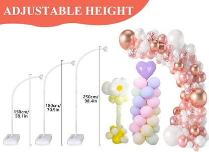 Adjustable Balloon Arch Stand, 8ft-6ft Half Balloon Arch Frame - Image 3