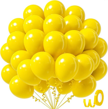 Yellow Balloons 12 inch, Birthday Party Decorations by Awenztech