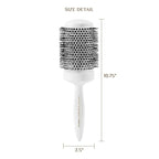 Cricket Ultra Smooth Coconut Thermal Hair Brush – 2.5” Ceramic Barrel, Coconut Oil and Keratin-Infused, Anti-Static Heat-Resistant Bristles, Textured Handle for Styling All Hair Types