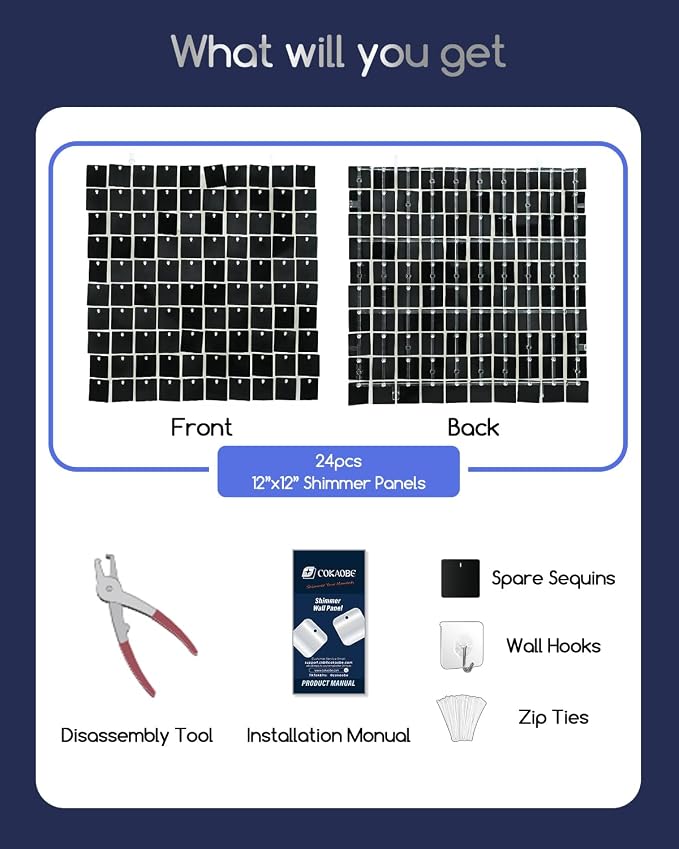 COKAOBE LiteGrid Series Shimmer Wall Backdrop - Image 2