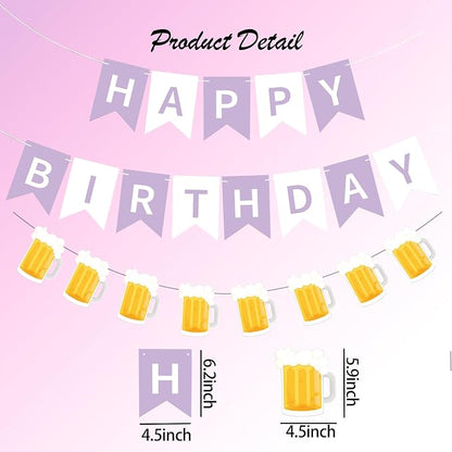 Beer Birthday Banner for Beer Party and Birthday Wedding Party Supplies - Image 2