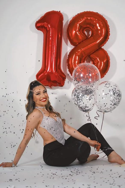 Number Balloons 40 Inch Red 7 Balloon - Image 2